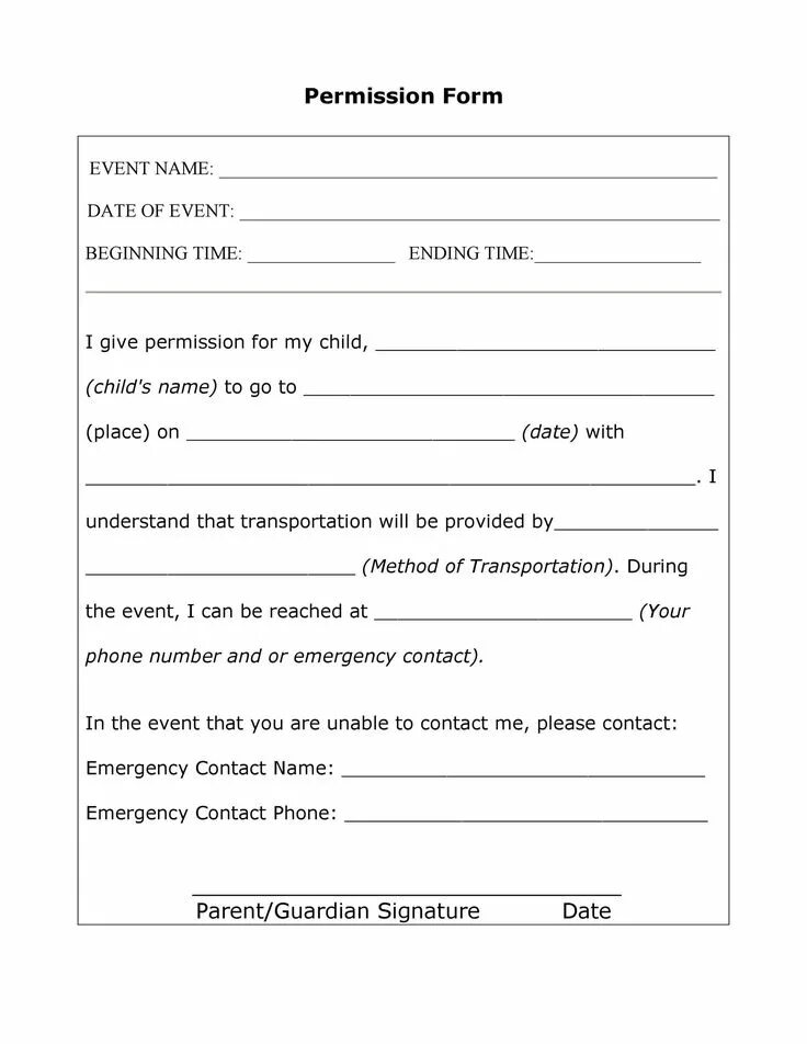En permission. Permission. permittion form of taking pictures.