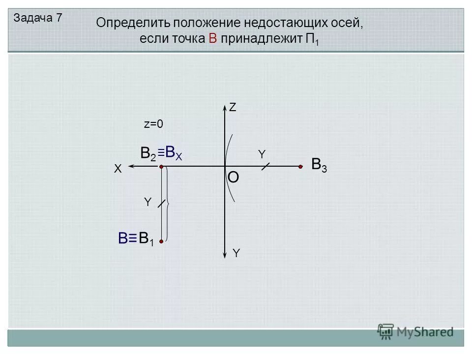 Найти недостающую координату точки