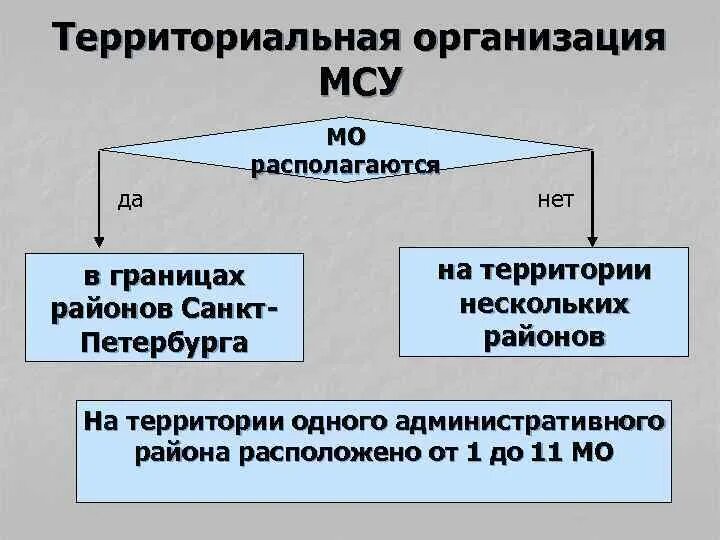 Организация МСУ. Местное самоуправление СПБ схема. Территориальная организация МСУ. Особенности организации местного самоуправления в Санкт-Петербурге.