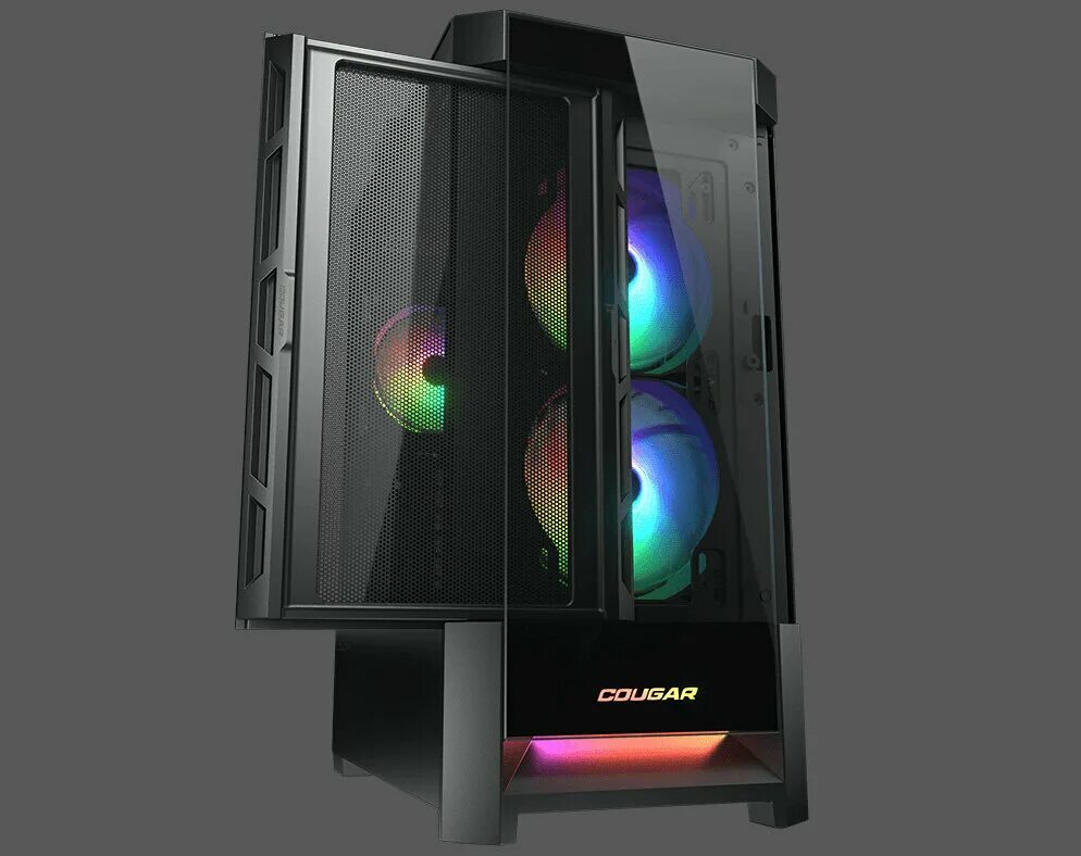Корпус cougar duoface rgb обзор. Корпус cougar duoface rgb. компьютерный корпус cougar duoface rgb черный. cougar duoface back. cougar duoface png.