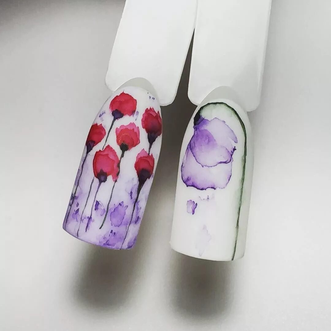 Every Girl Needs These 30 Nail Hacks For The Perfect Manicure Water color nails,