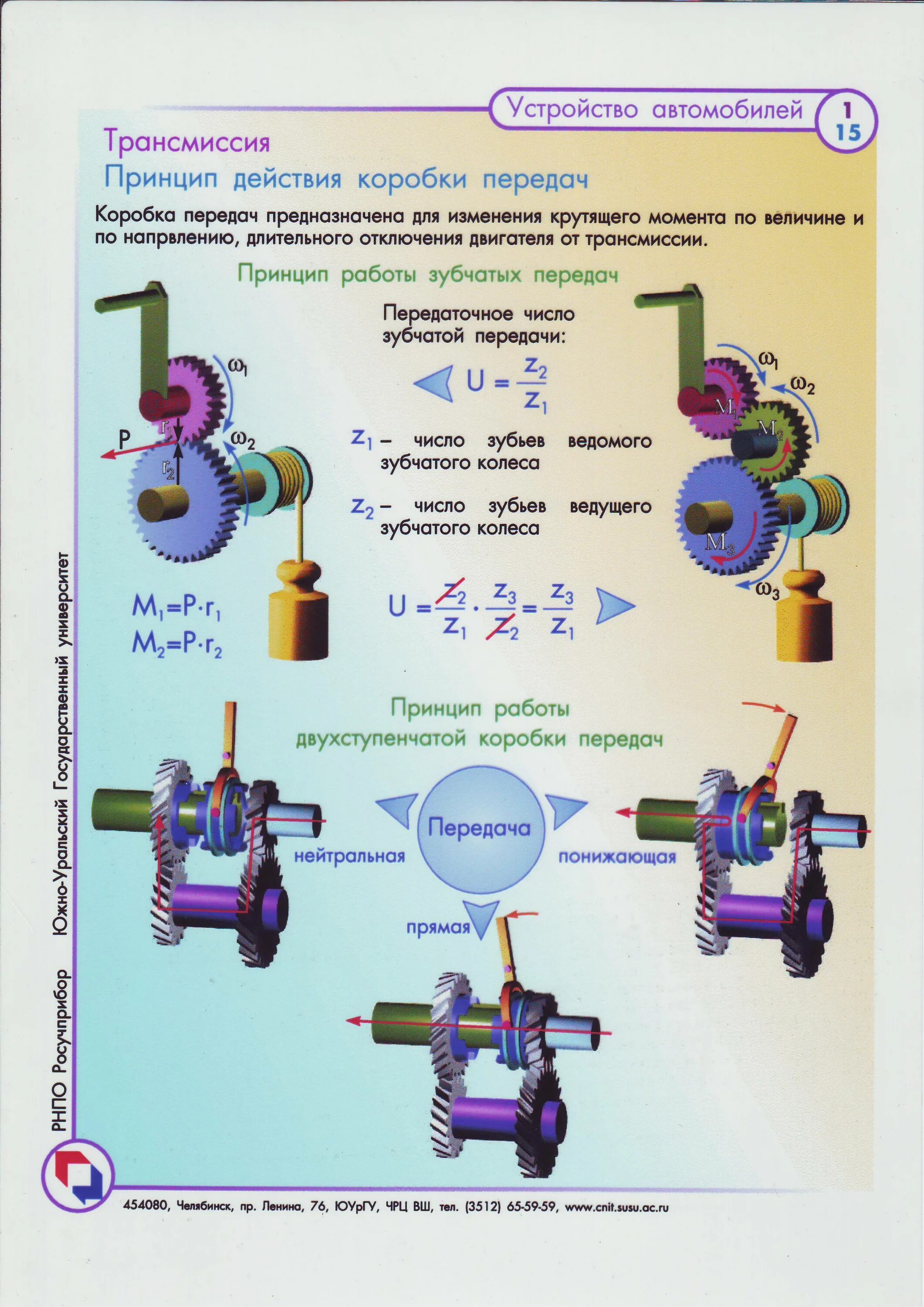 трансмиссия предназначена для передачи