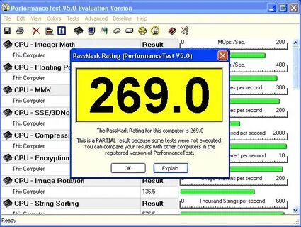 Passmark performance test