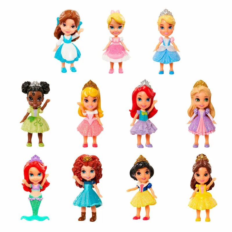 Включи маленьких куколок. Фигурки Jakks Pacific Disney. Мини куклы Дисней. Мини куклы принцессы Дисней. Мини куклы принцессы Дисней Миринда.
