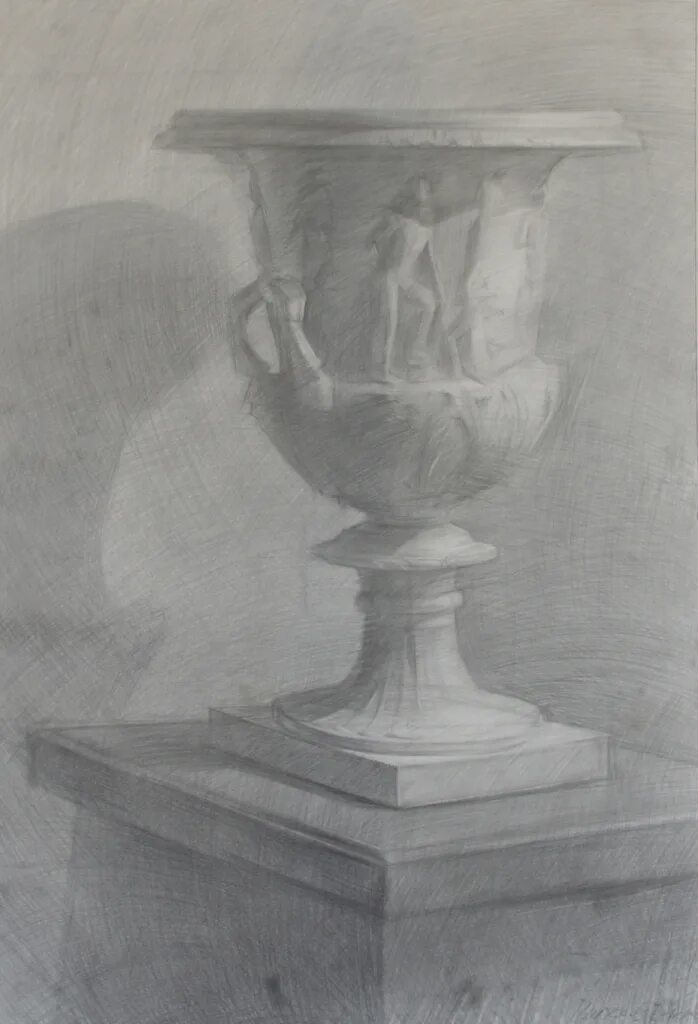 Ваза натура. Гипсовая ваза Академический рисунок. Гипсовые вазы для рисования. Академический рисунок вазы. Античная ваза гипс.