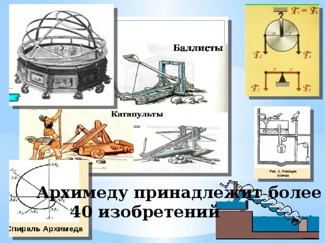 Архимед и его изобретения. Архимед и его изобретения и открытия. Изобретатель Архимед. Открытия Архимеда в физике. Архимед и его открытия