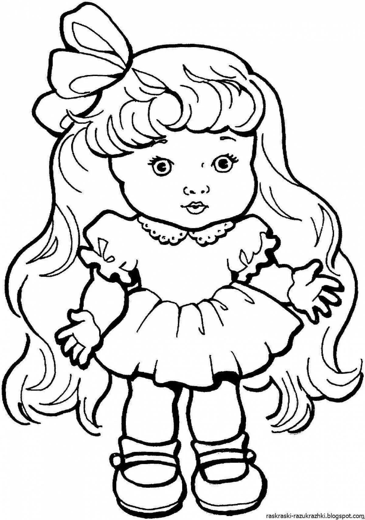 Распечатать раскраски девочки 3. Раскраска кукла. Кукла раскраска для детей. Раскраска куколка. Куклы раскраски для девочек.