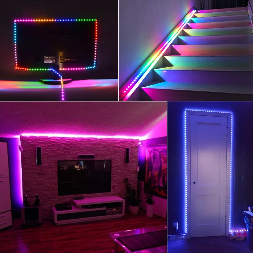 Одна и две светящиеся полосы. Светодиодная лента led strip 5м. Светодиодная лента РГБ ws2812b. USB светодиодная лента RGB ws2812 ws2812b,. Светодиодная лента 5 метров SMD strip.