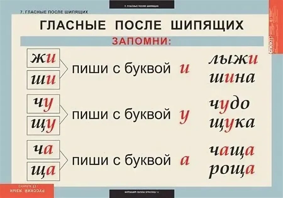 Не звучало как пишется. Правило правописание гласных после шипящих согласных. Гласныепосоле шипящих. Гласнеые послешипящих. Правила написания шипящих с гласными.