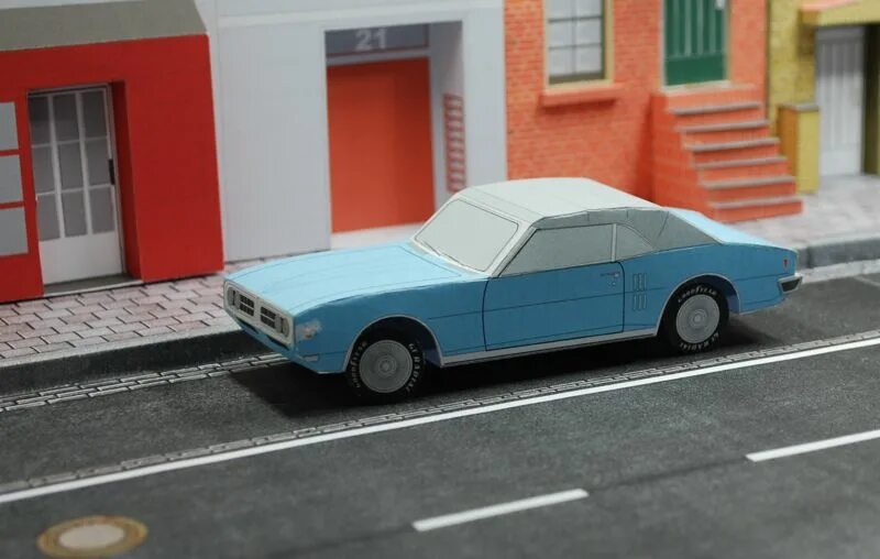 Streetpaper paper model. Car43