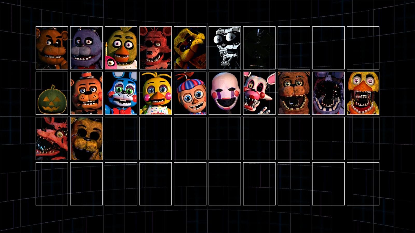 Бесплатная версия фнаф 6. ФНАФ 7. Ultimate Custom Night (itch). Кастом Найт ФНАФ 1. FNAF 1 2 3 4 5.