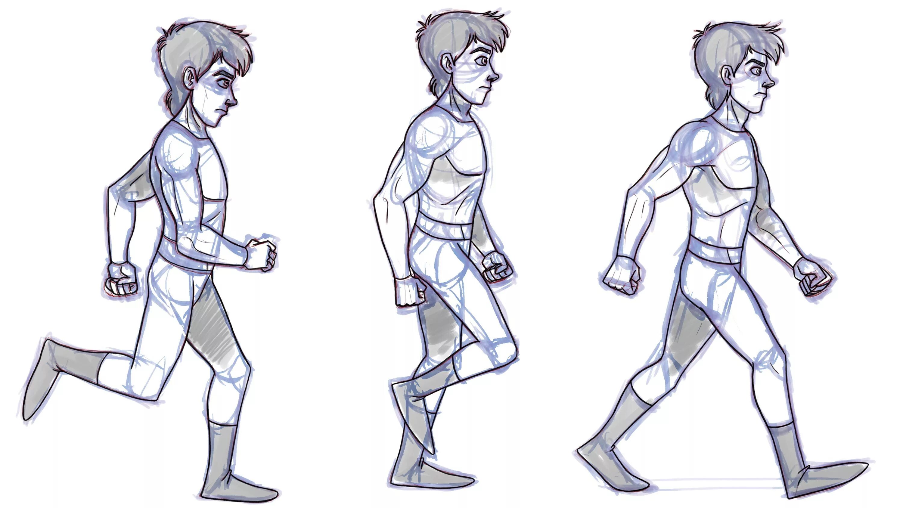 Тело сбежать. Человек идёт референс сбоку. Персонаж в движении. Скетчи персонажей. Человек референс.
