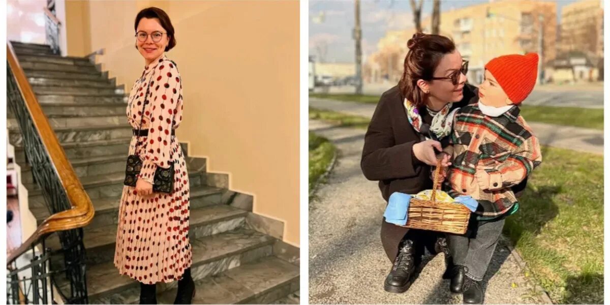 Модные обновки Брухуновой. Брухунова и ее сын фото.