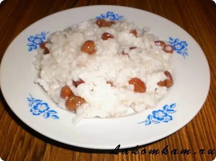 Рисовая каша с изюмом и курагой