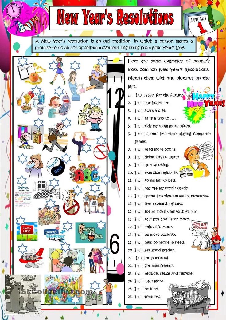 Years in english exercises