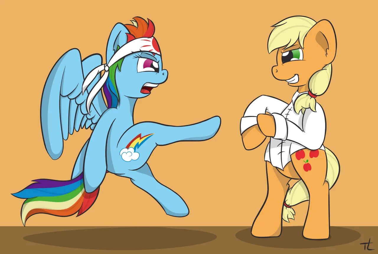 Futa dine and dash. Эпплджек и Радуга. Applejack vs Rainbow Dash. Эпл Джек и Радуга Дэш.