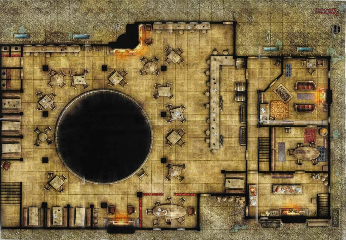 Building battle карты. Dnd 5e maps подземелье. battle map dnd площадь. tavern battle map. dnd локация город.