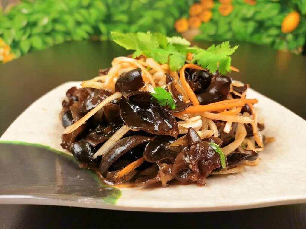 Китайский древесный гриб. Салат с древесными грибами. Древесные грибы китайские. Китайский салат с древесными грибами. Салат из древесного гриба.