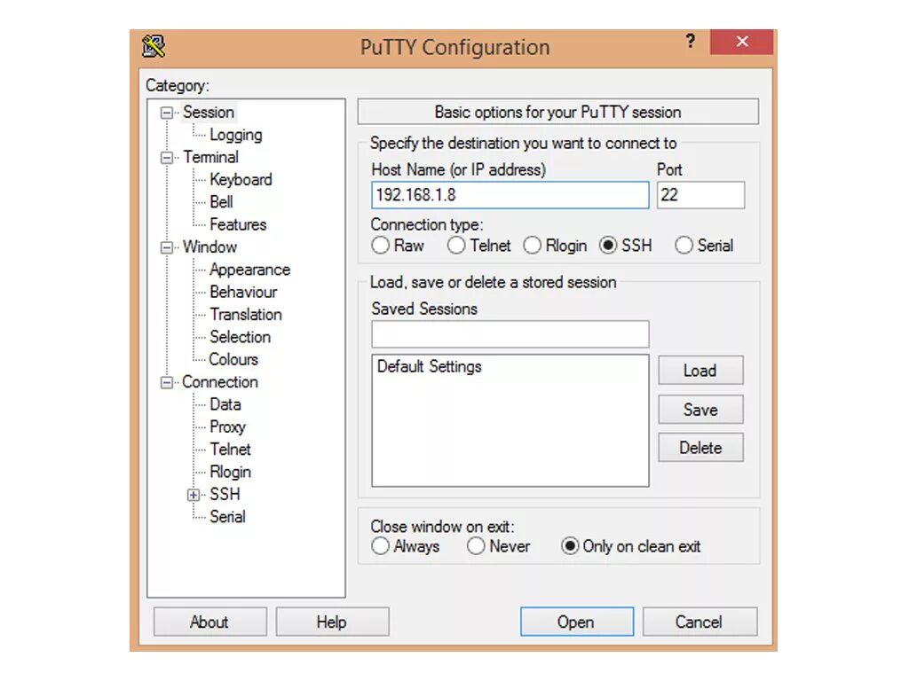 Configure logging. Putty. SSH connect Putty. Putty подключение по SSH. Putty configuration.