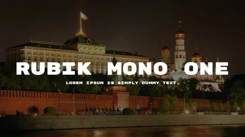 Шрифт rubik mono one