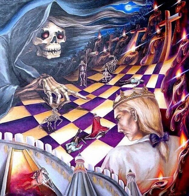 Наша жизнь игра. Шахматы со смертью. Игра в шахматы со смертью. Шахматы со смертью картина. Бог играет в шахматы.