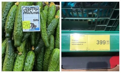 Виды огурцов в магазине