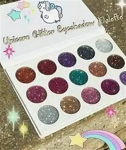 Палетка unicorn. Палетка mifuduo глиттер. mifuduo палетка теней. круглая палетка с глиттером. палетка теней unicorn cupcake.