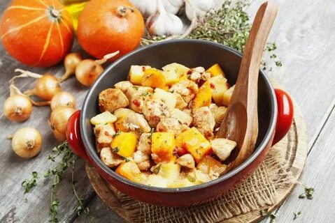 Тушеная картошка с тыквой рецепт