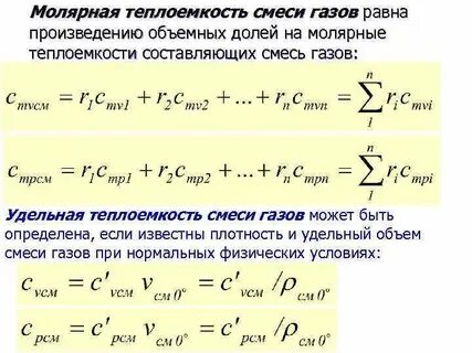 Средняя объемная теплоемкость