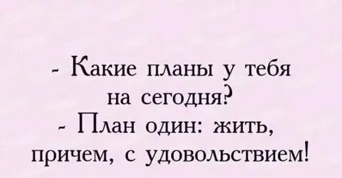 Спросил какие планы и