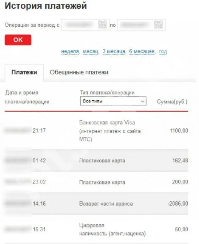 Возврат аванса мтс. История платежей. История платежей МТС. История транзакций МТС.