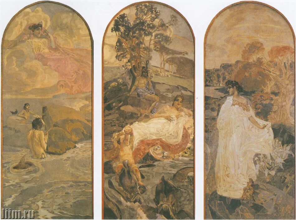 врубель панно фауст. врубель фауст триптих. михаил врубель. фауст. картины врубеля в музее им врубеля омск.
