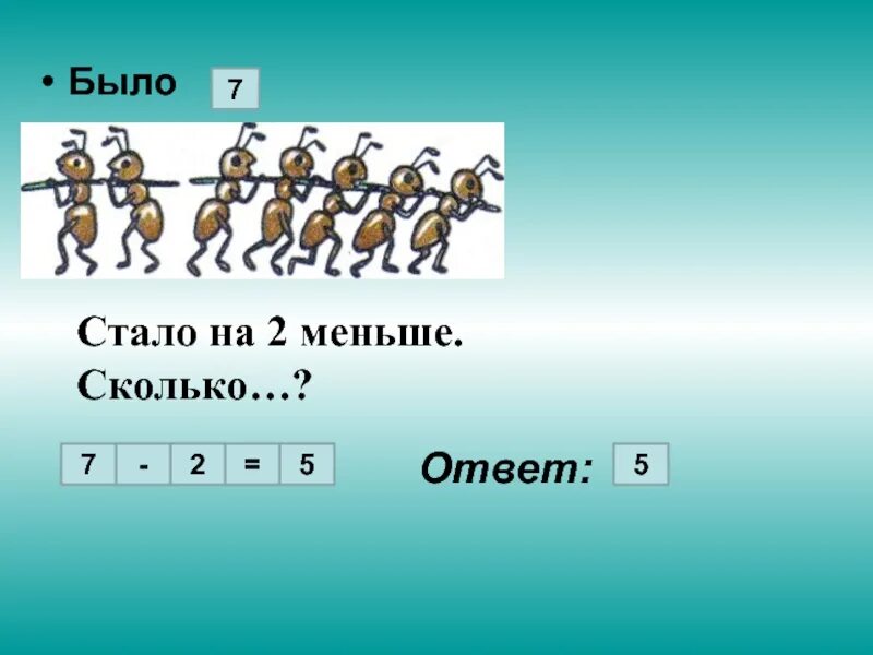 Задачи было стало. Сколько было сколько стало. Стало на 2 меньше. Задачи на уменьшение и увеличение числа на одну единицу.