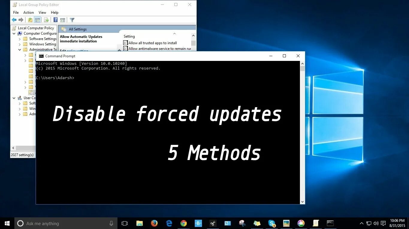 Метод update. Windows update disable. Windows 10 update disable. Форс апдейт. Windows update is on its way.