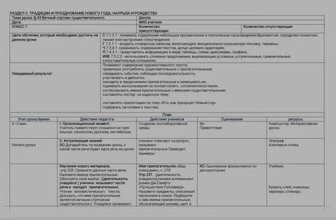 Поурочные планы обновленка