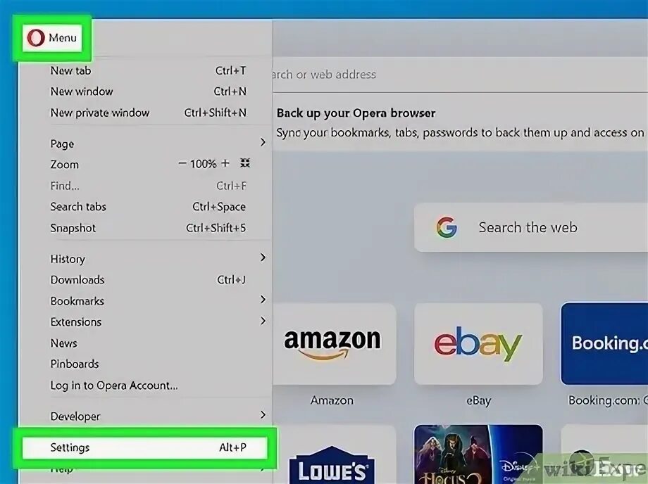 Opera enable quick