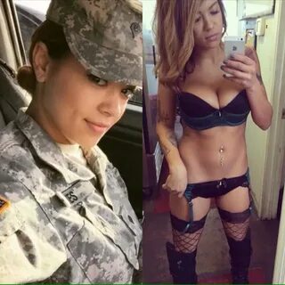 Голая девушка в армии готова служить.