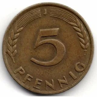 Монета 5 пфеннигов