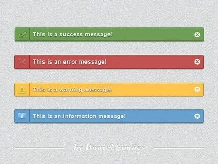 Success message