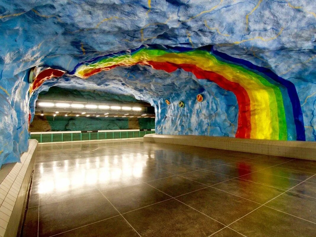 Радужное метро. Станции метро стокгольма. станция метро kungsträdgården, стокгольм, швеция. станция метро стадион стокгольм. станция метро solna centrum.