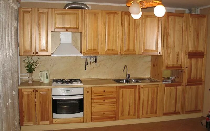 1487 пихта брамберг. Кухонный гарнитур из массива сосны. H 1487 пихта брамберг. Кухня дуб галифакс светлый. Кухонные фасады.