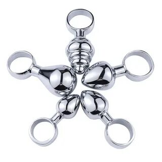 4.61US $ |1Pc Metal pull ring anal plug Ring Shaped Base With Metal Birth S...