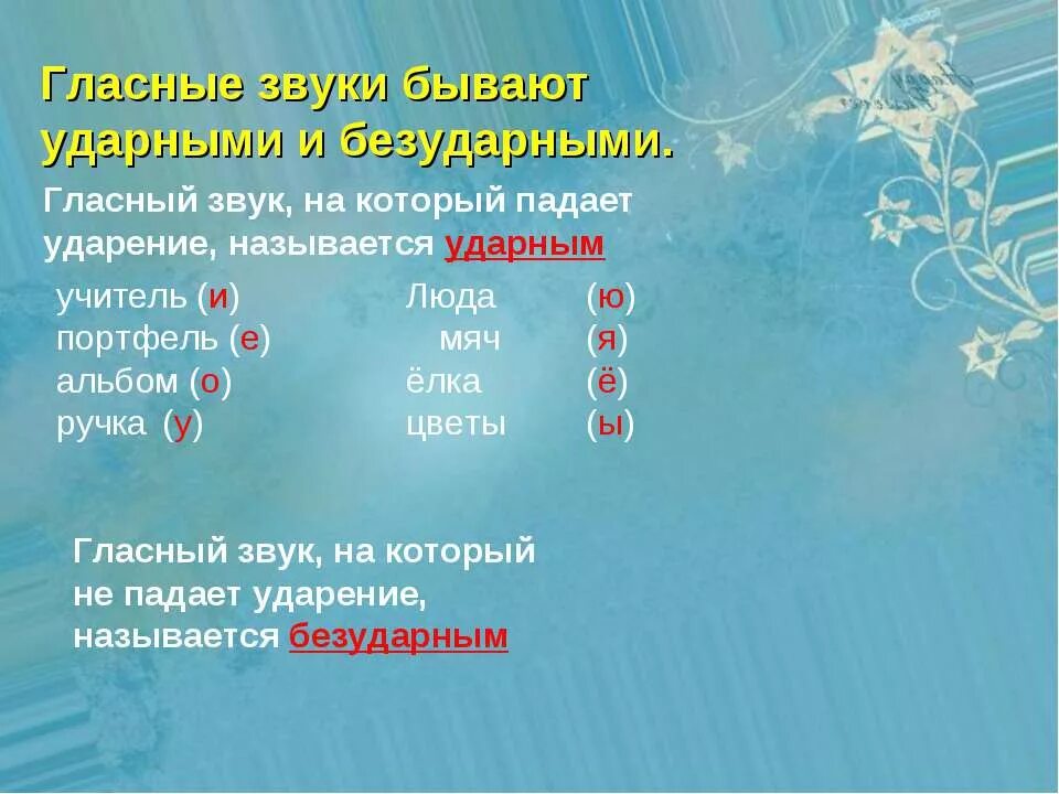 Какие слова ударные какие безударные. Ударные гласные буквы в русском языке. Ударные и безударные гласные. Ударные и безударные звуки. Безударные гласные звуки.