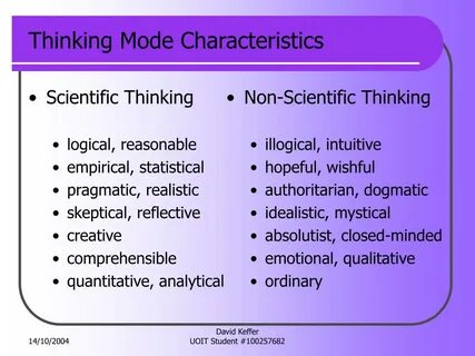Sciences thought