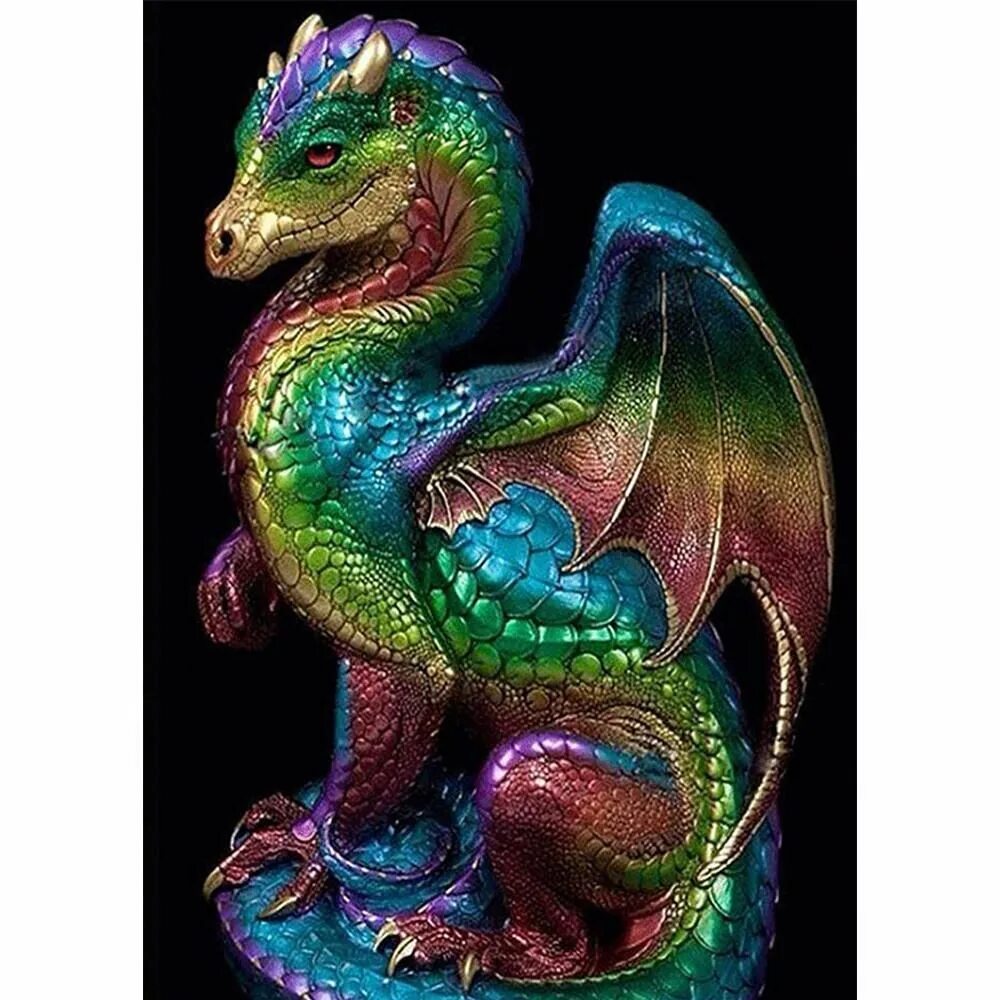 5d DIY Алмаз живопись дракон Monster Art Craft набор. Алмазная мозаика дракон. Алмазная мозаика китайский дракон. Разноцветный дракон.