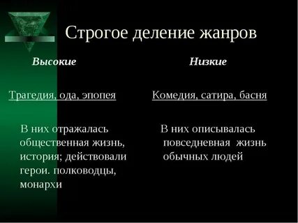 Иерархия жанров это в литературе