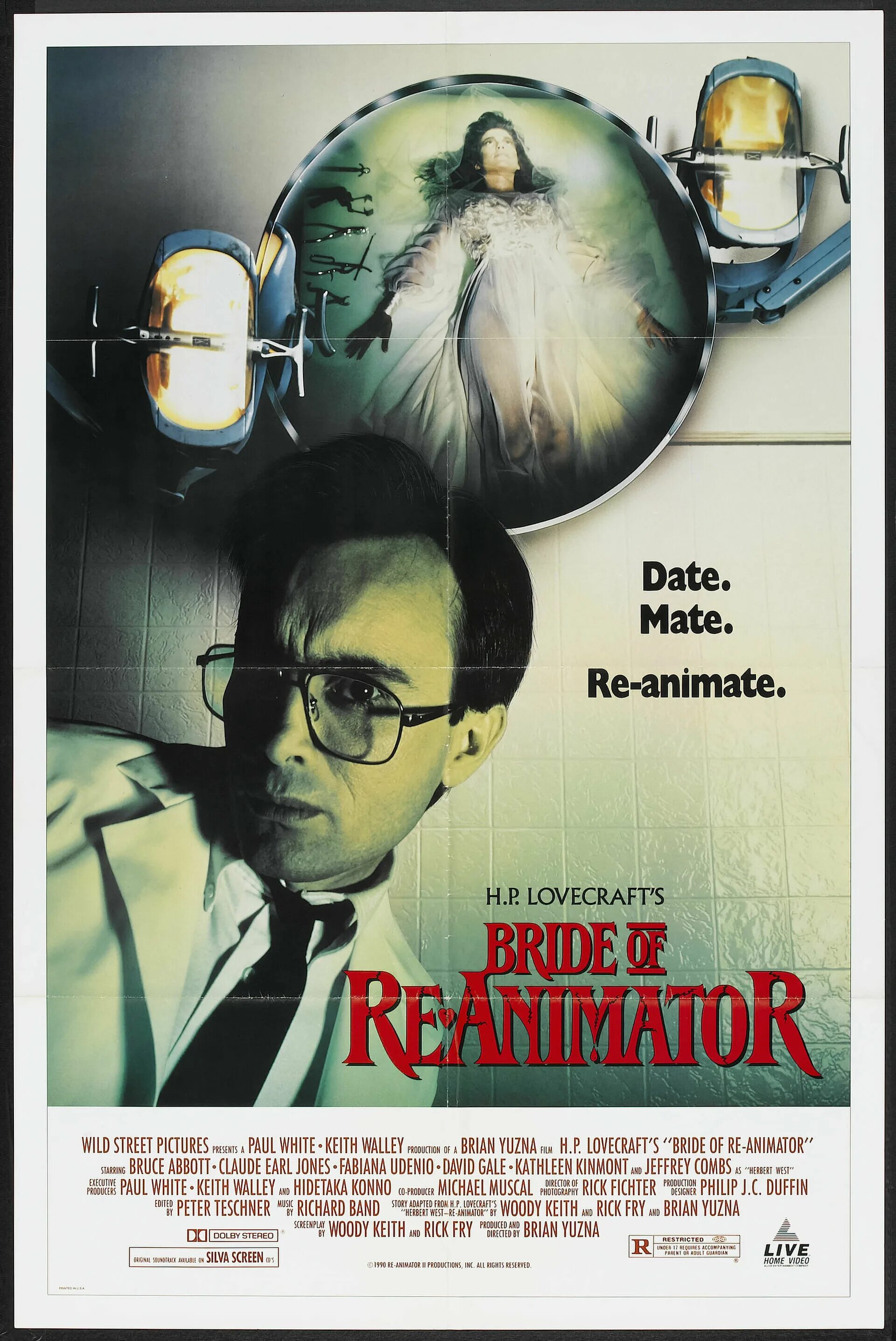 Невеста реаниматора. Невеста реаниматора (Bride of re-Animator) 1990 poster. Невеста реаниматора 1989 Постер.