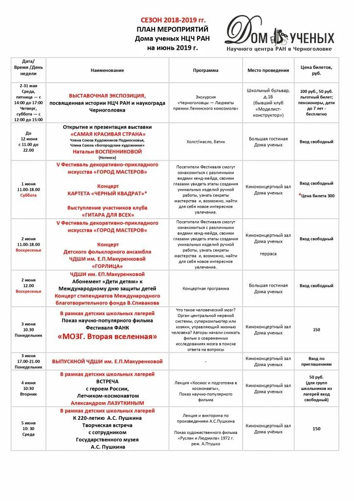 Дом ученых в москве афиша на март. План благотворительного мероприятия. Город Черноголовка большая гостиная мероприятия в сентябре. План мероприятий на 225 летие а с Пушкина.