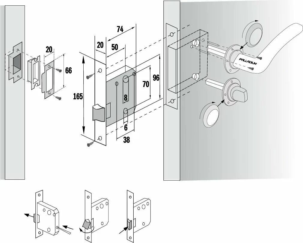 межкомнатная защелка устройство. ручка дверная межкомнатная с замком palladium. защелка межкомнатная 100 ср хром. защелка межкомнатная магнитная palladium с ручкой. дверная ручка с замком zy-6126 bn.
