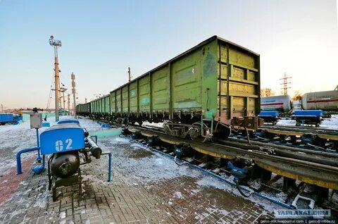 Сортировочная горка вагонов